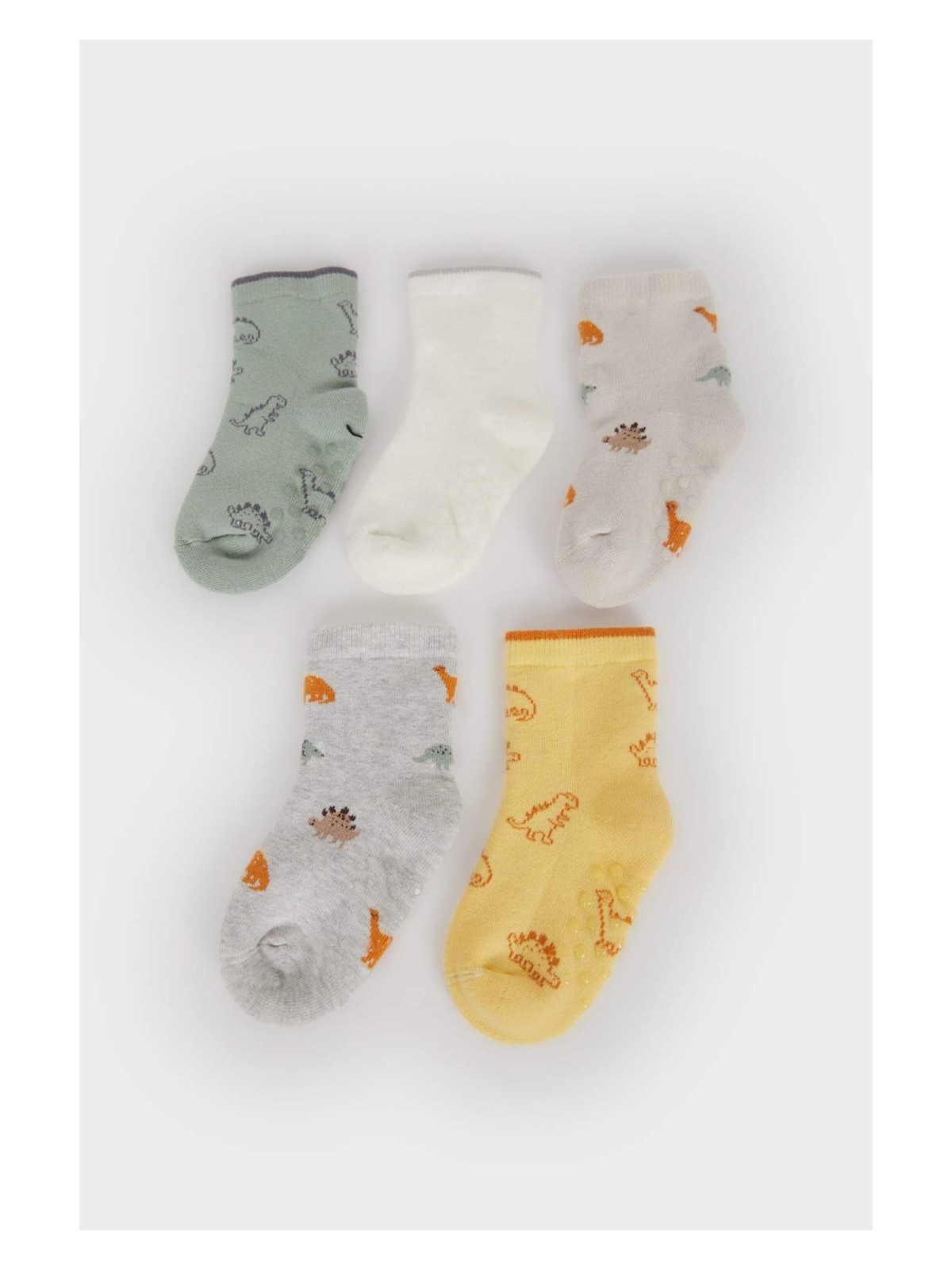 DeFacto Erkek Bebek Kaydırmaz Taban 5'li Pamuklu Havlu Çorap D2463A5NS