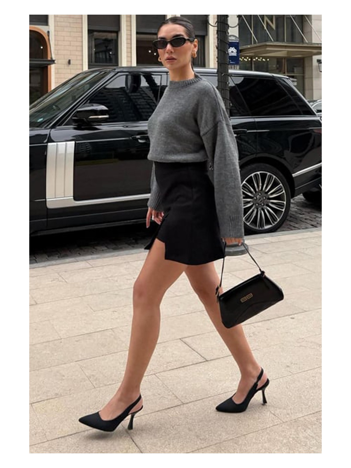 Madmext Bordo Yırtmaç Detaylı Kadın Şort Etek MG2315 - Görsel 3