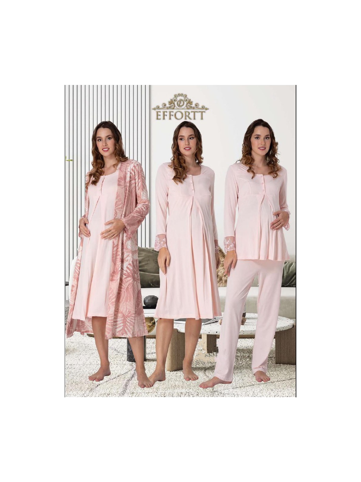 Effortt Dvina Effortt Dörtlü Lohusa Seti Mavi Large - 9046 - Görsel 5