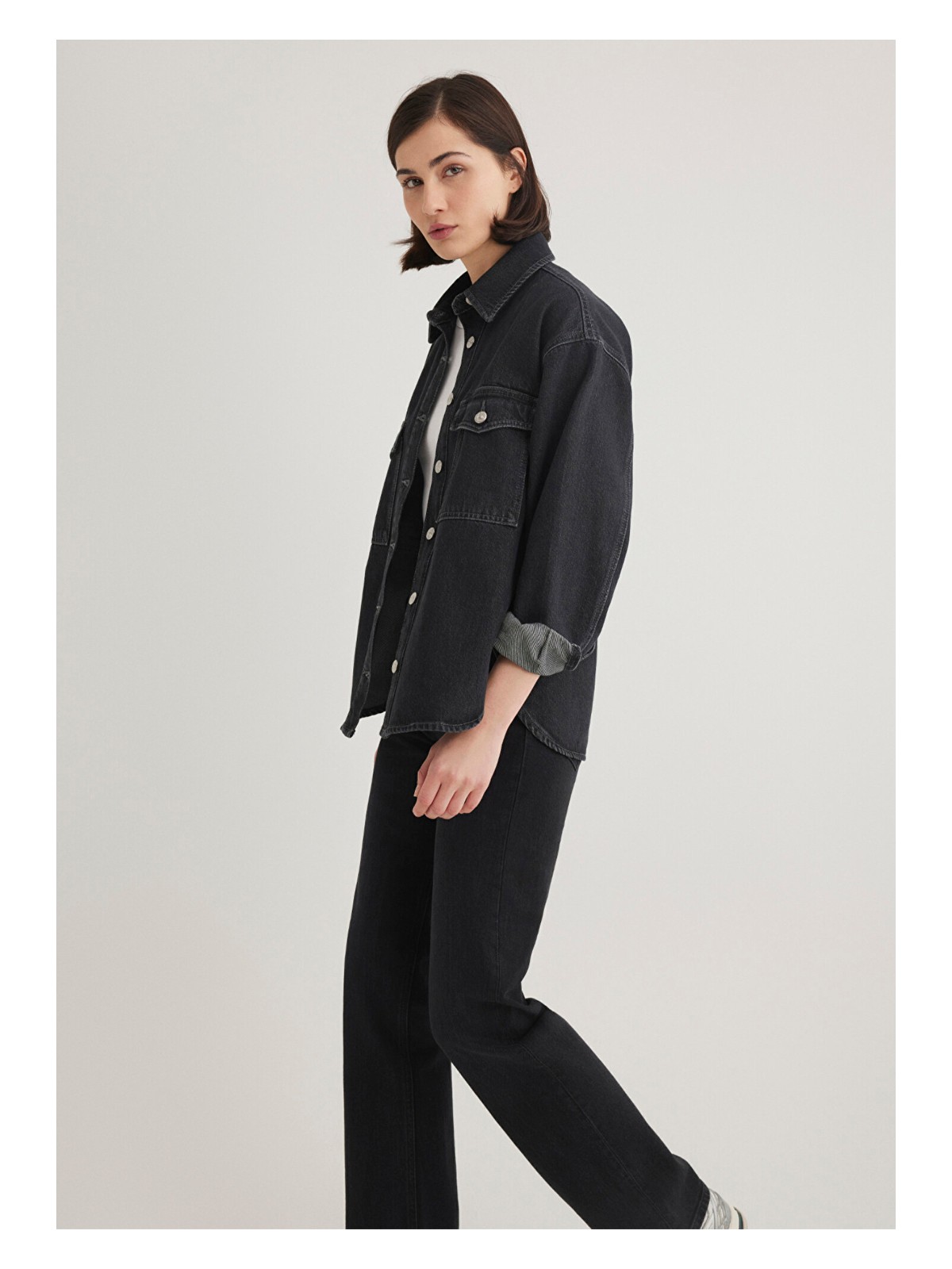 Mavi Bekka Classic Denim Antrasit Jean Gömlek 1211000-89238