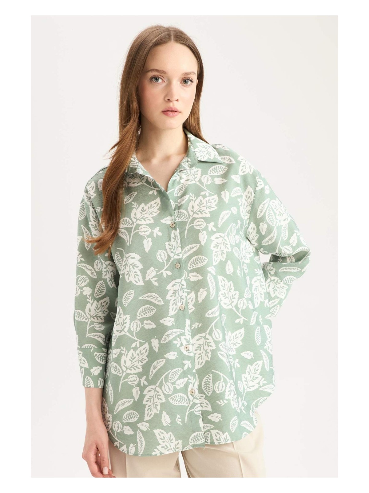 DeFacto Regular Fit Desenli Uzun Kollu Gömlek C3818AX25SP - Görsel 6