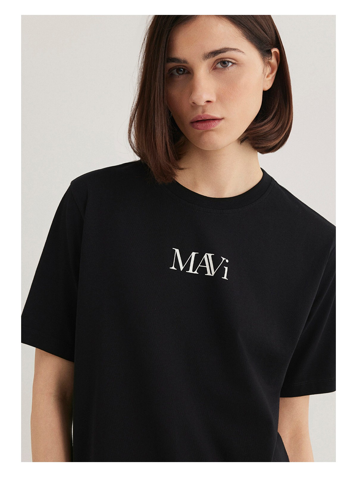 Mavi Mavi Logo Baskılı Siyah Tişört 1611594-900