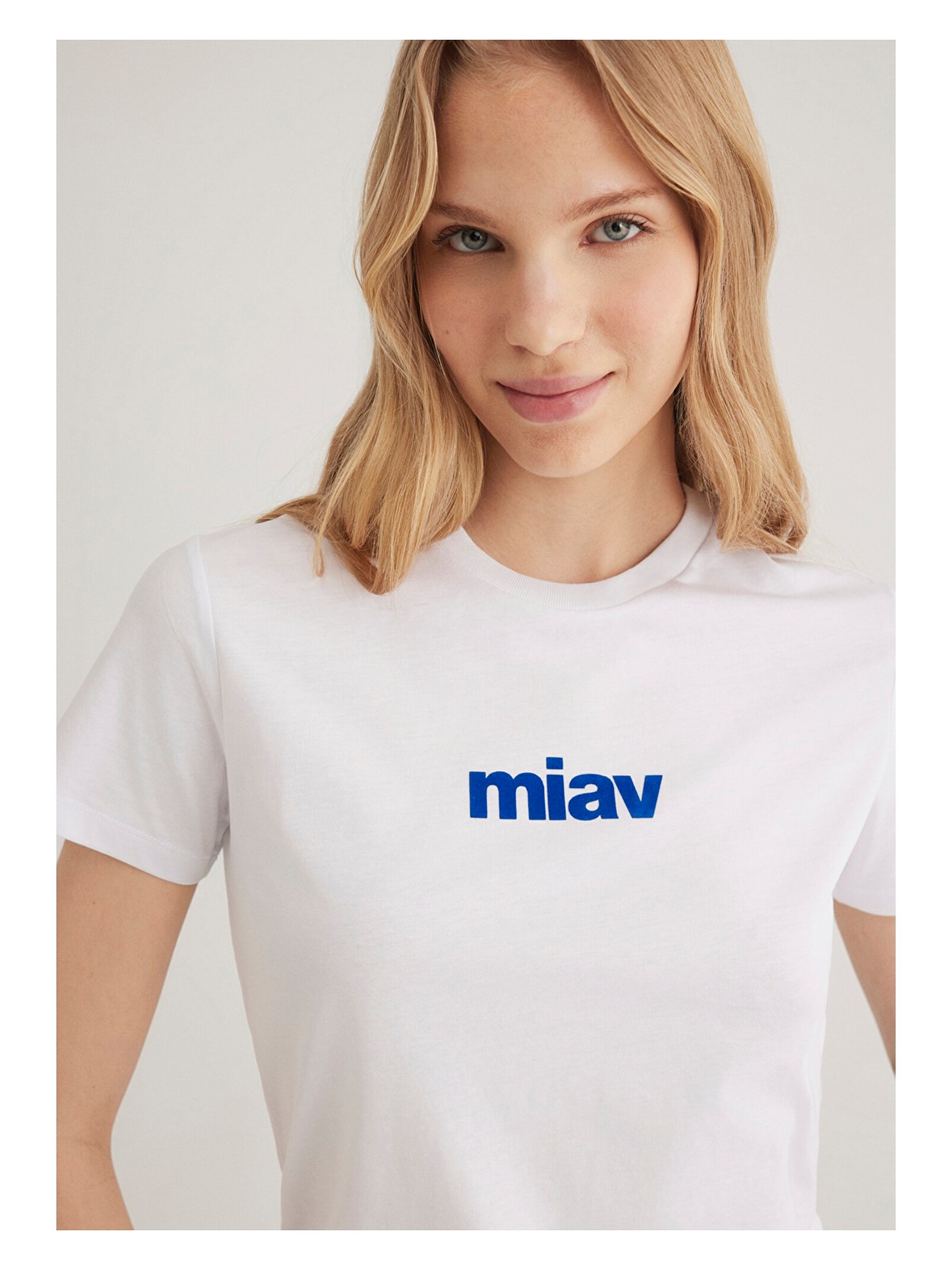 Mavi Miav Baskılı Beyaz Tişört 1610622-620 - Görsel 3