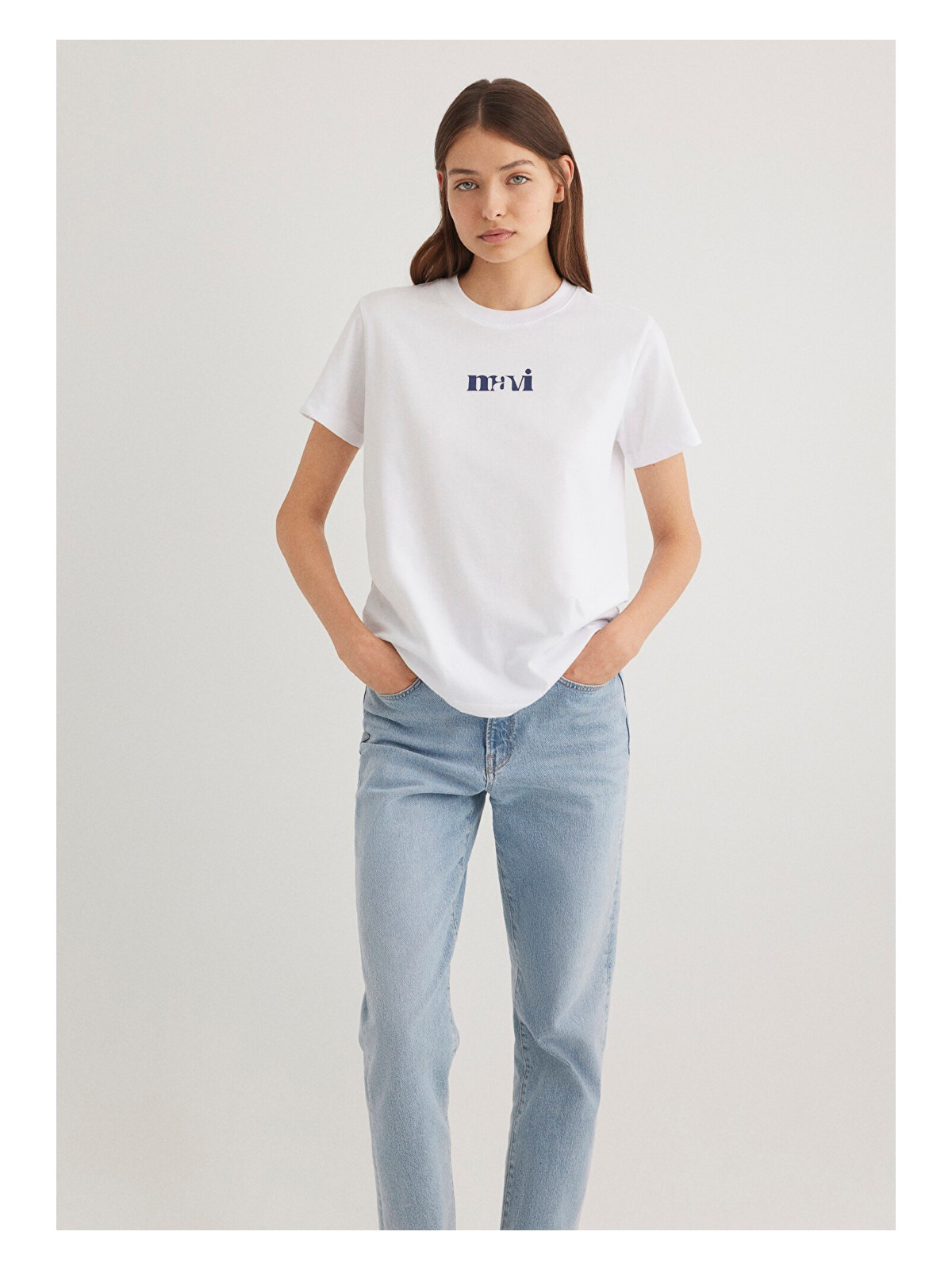 Mavi Mavi Baskılı Beyaz Tişört 1612241-620