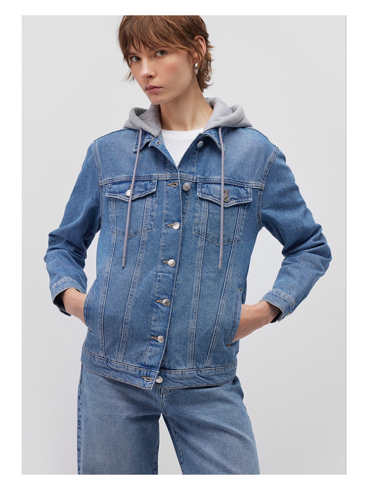 Mavi Karla 90lar Indigo Mavisi Jean Ceket 110154-85296 - Görsel 4