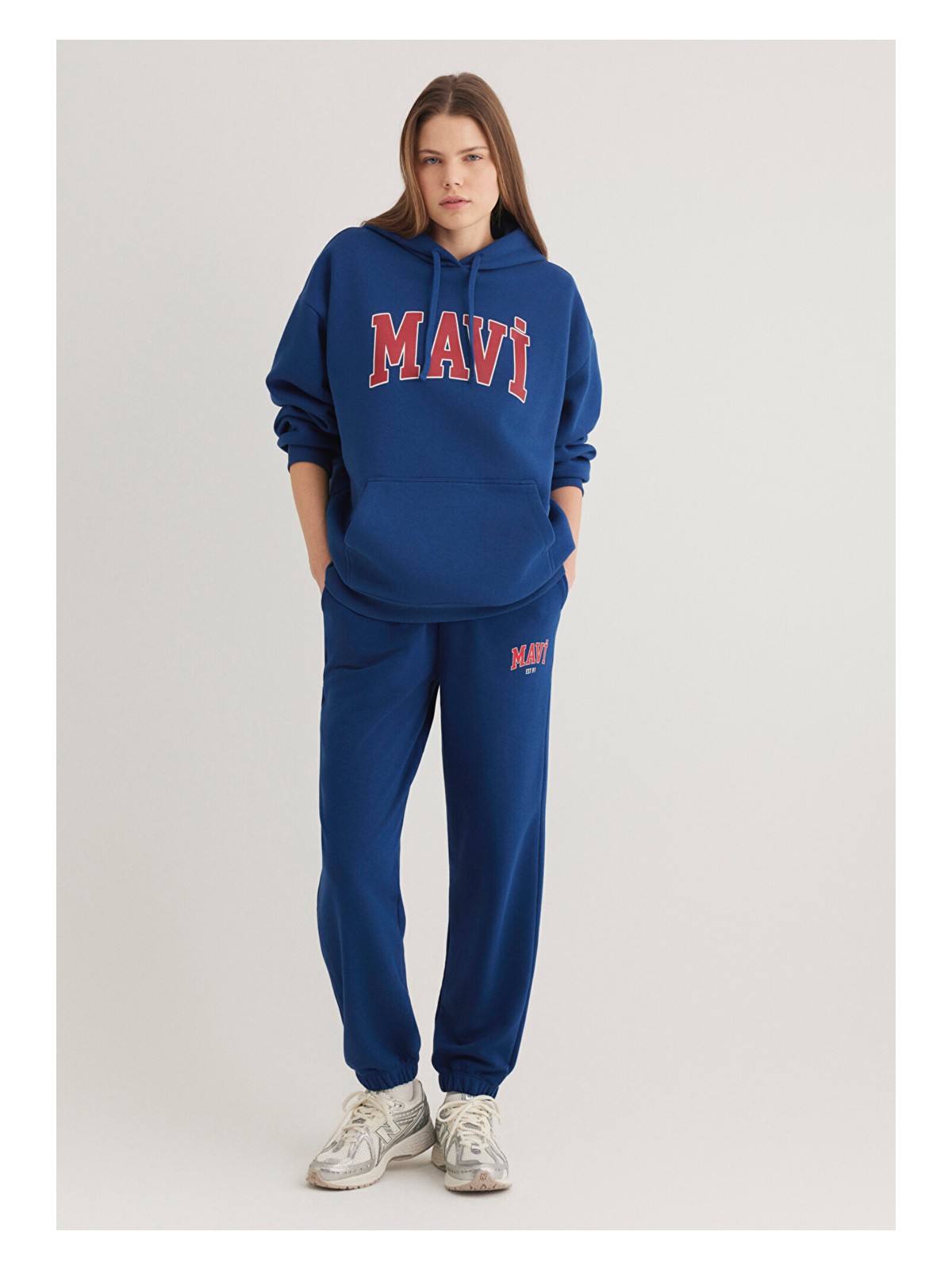 Mavi Mavi Logo Baskılı Kapüşonlu Lacivert Sweatshirt 1600361-82625 - Görsel 2