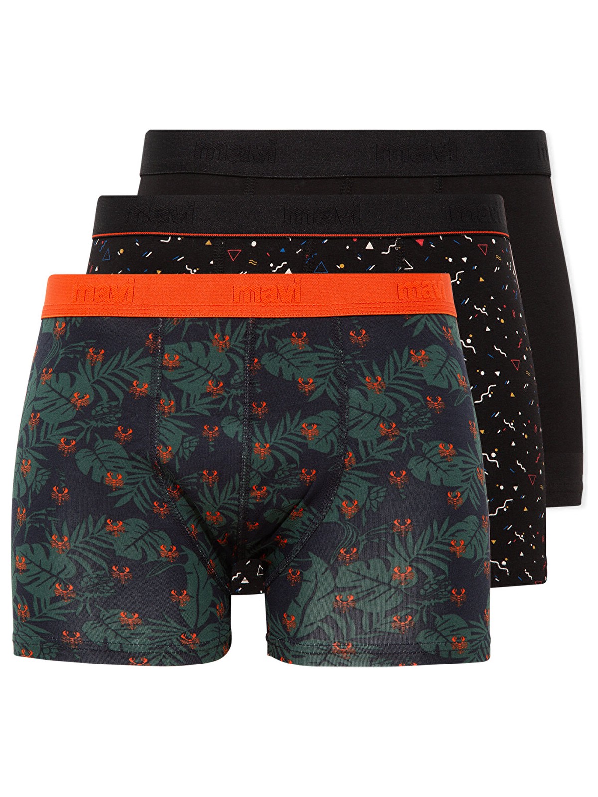 Mavi 3lü Baskılı Boxer 0911421-33648