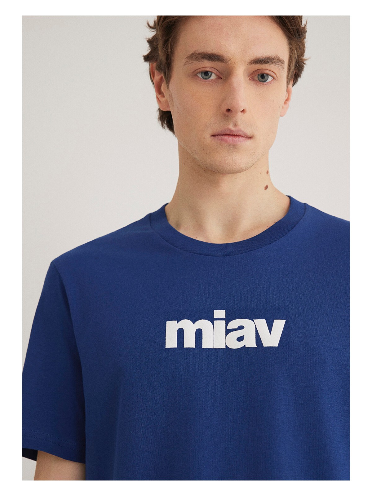 Mavi Miav Baskılı Mavi Tişört 067153-70722 - Görsel 5