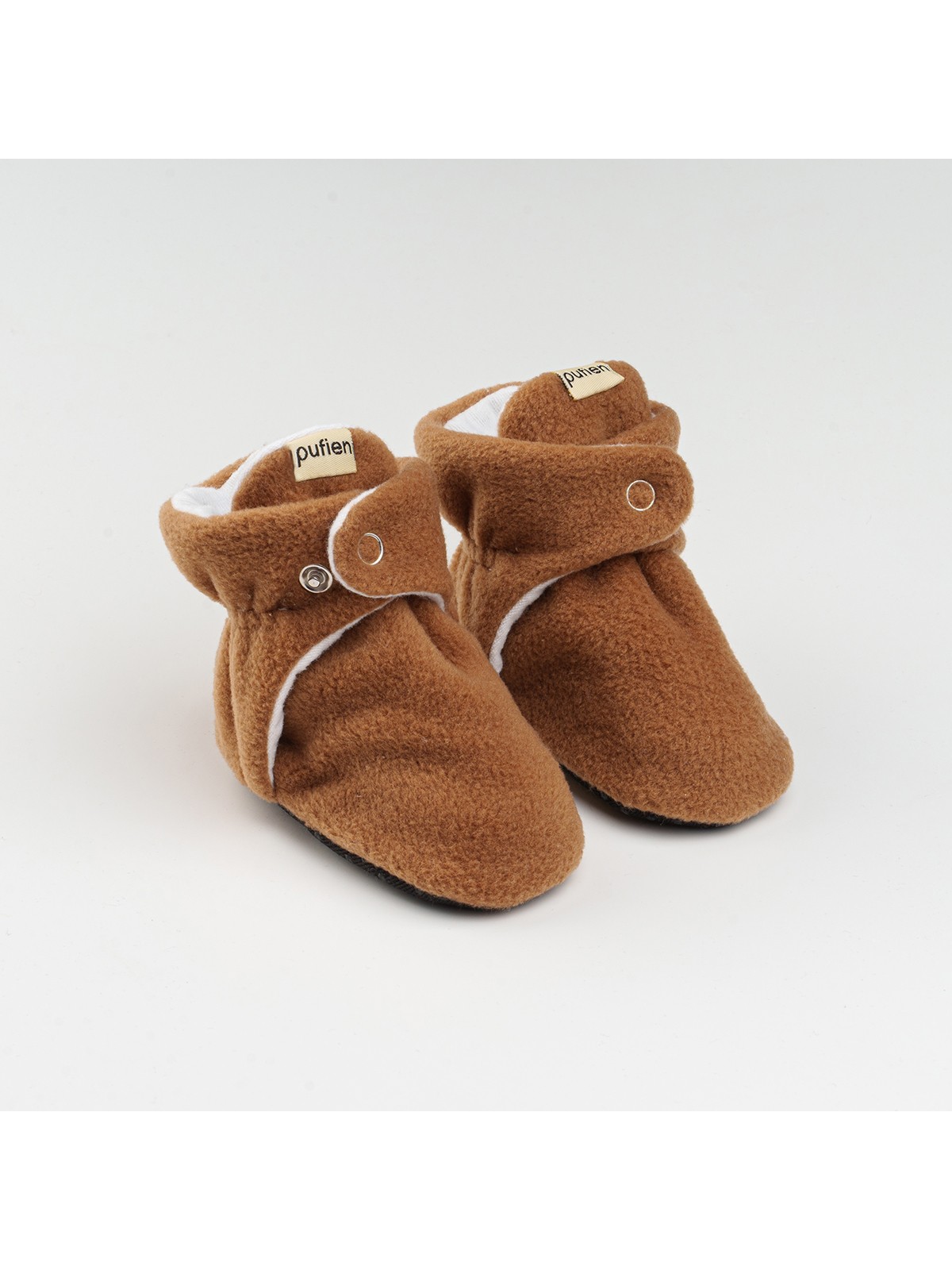 Pufien Bej, Organik Pamuk Astarlı, Bebek Pandufu, Kaydırmaz Tabanlı Ilk Adım Ev Patiği - Görsel 8