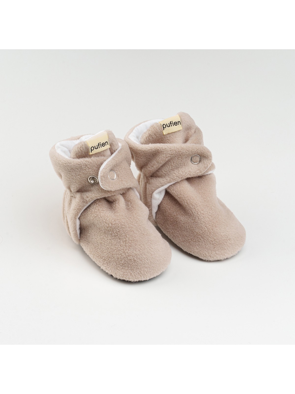 Pufien Bej, Organik Pamuk Astarlı, Bebek Pandufu, Kaydırmaz Tabanlı Ilk Adım Ev Patiği