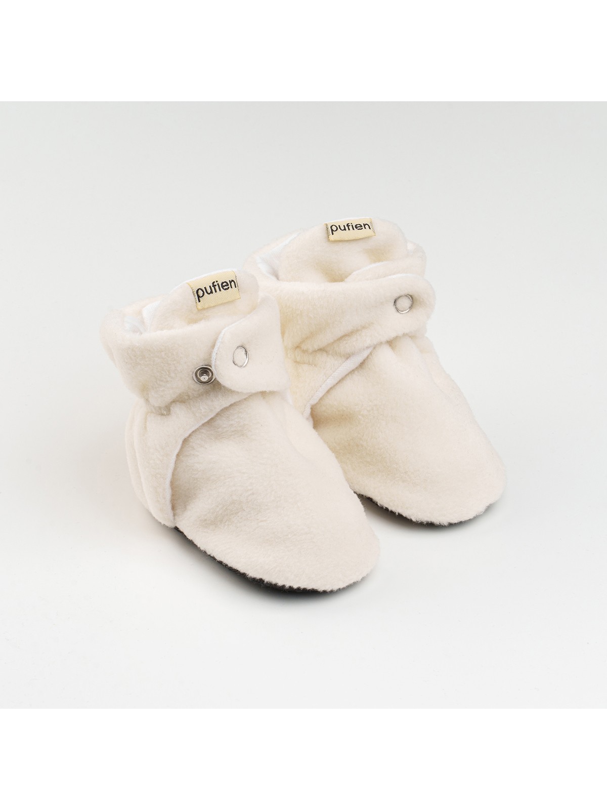 Pufien Bej, Organik Pamuk Astarlı, Bebek Pandufu, Kaydırmaz Tabanlı Ilk Adım Ev Patiği - Görsel 5