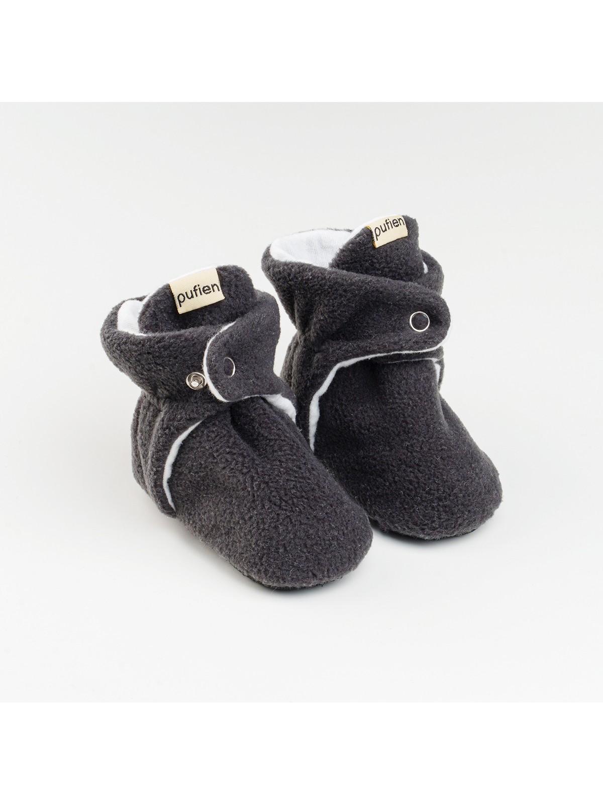 Pufien Bej, Organik Pamuk Astarlı, Bebek Pandufu, Kaydırmaz Tabanlı Ilk Adım Ev Patiği - Görsel 4