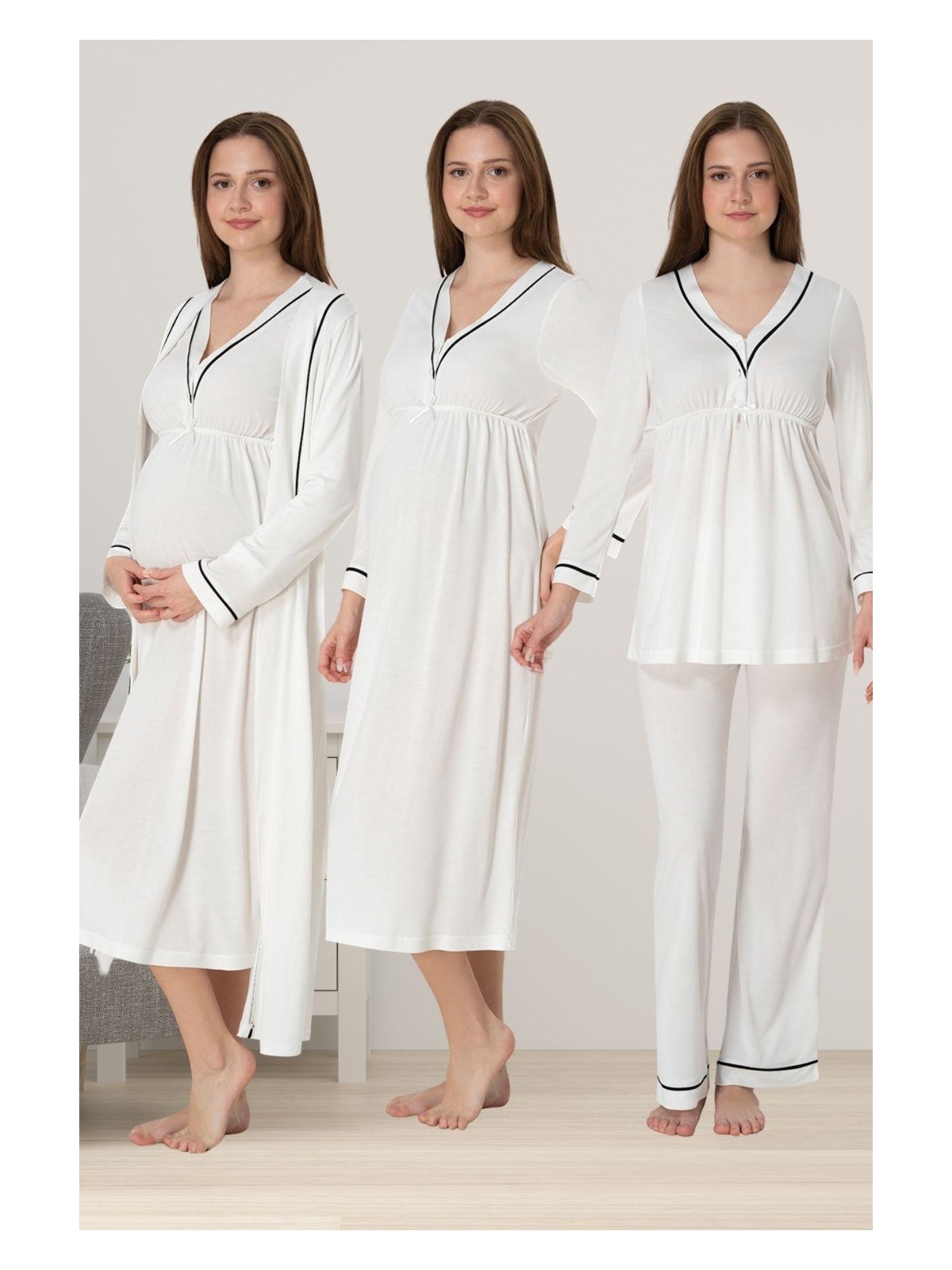 Effortt Lacivert Hamile Lohusa Set - Görsel 3