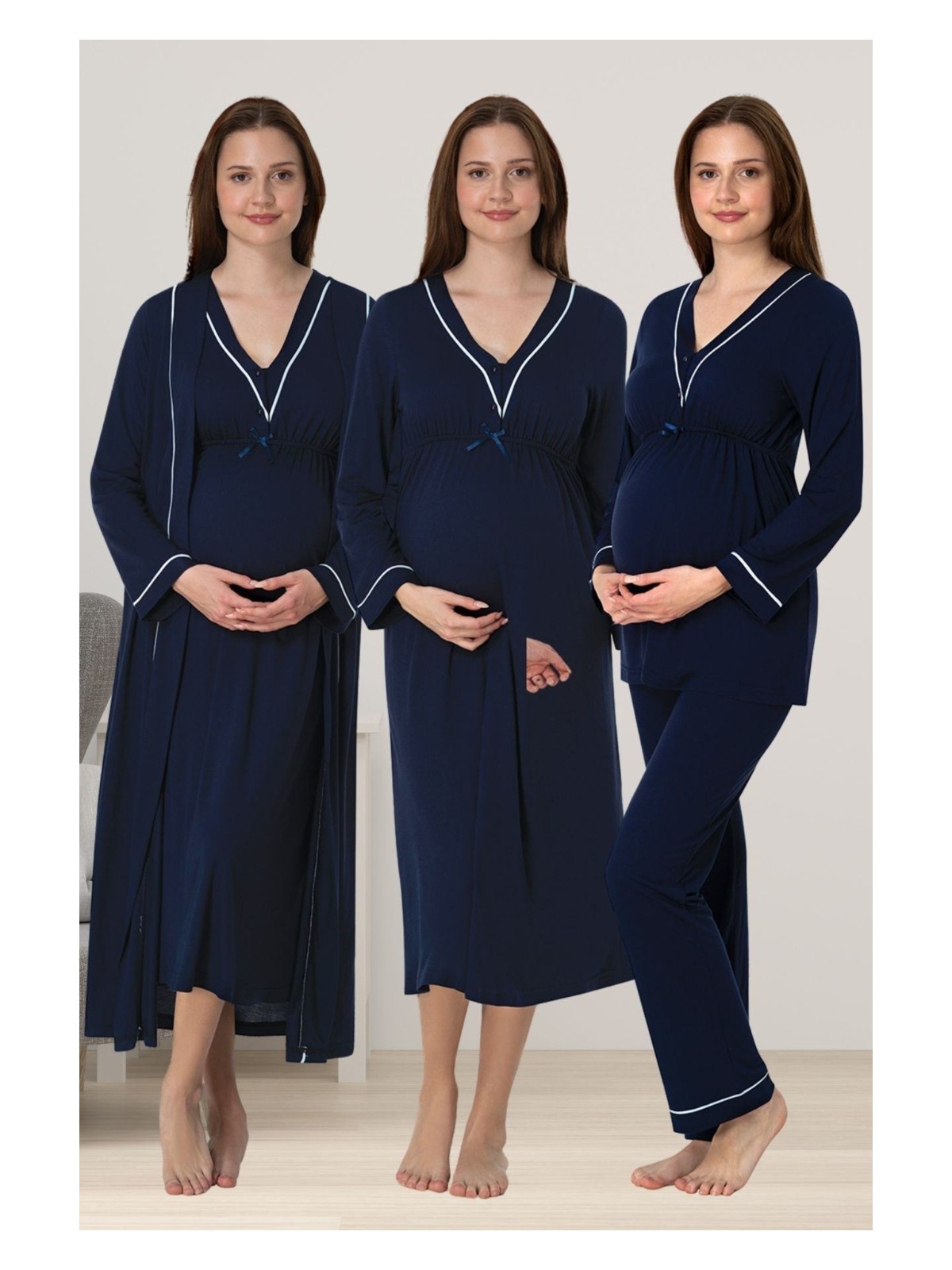 Effortt Lacivert Hamile Lohusa Set