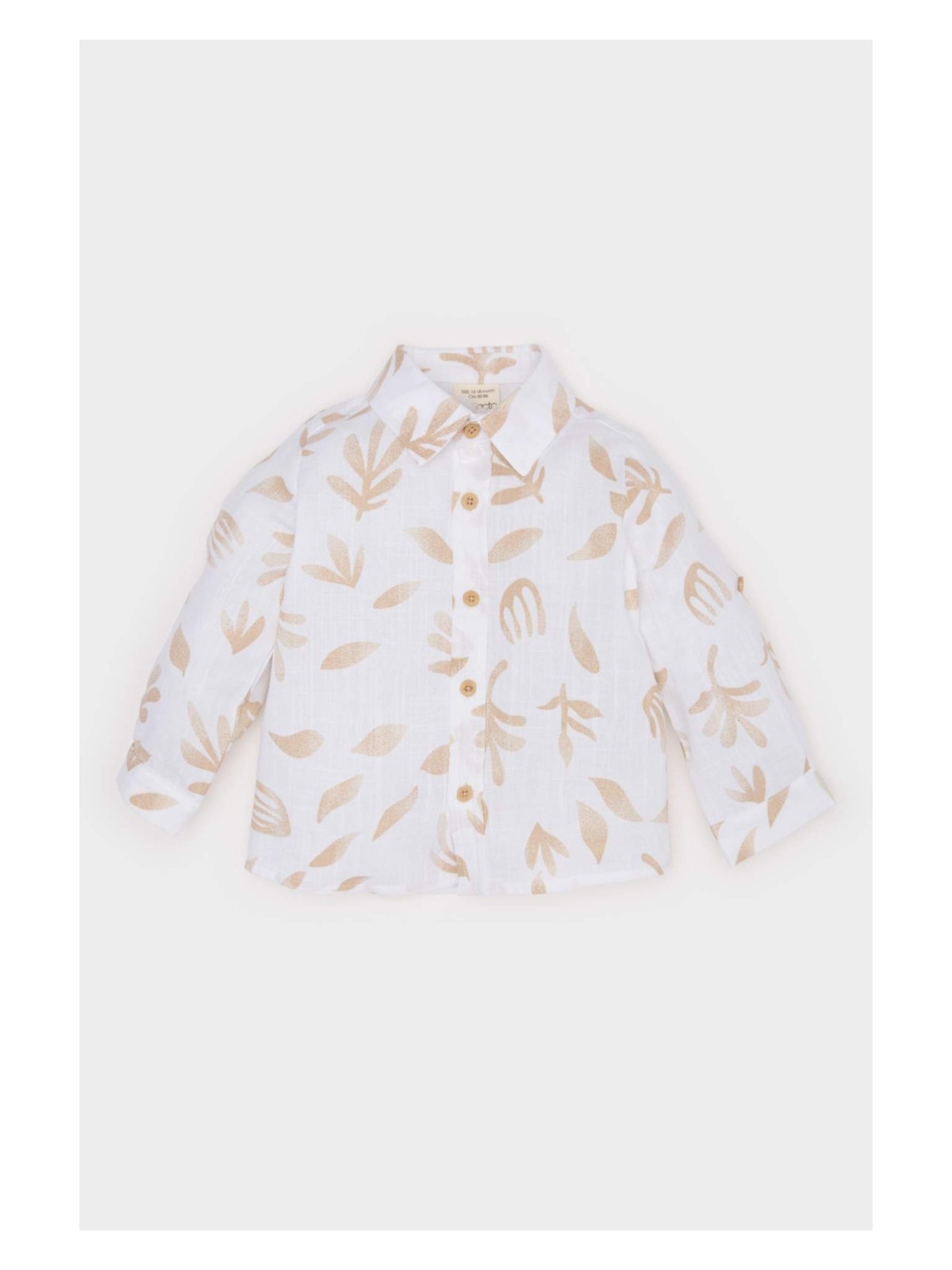 DeFacto Desenli Flamlı Poplin Uzun Kollu Gömlek Erkek Bebek B9257A525SP