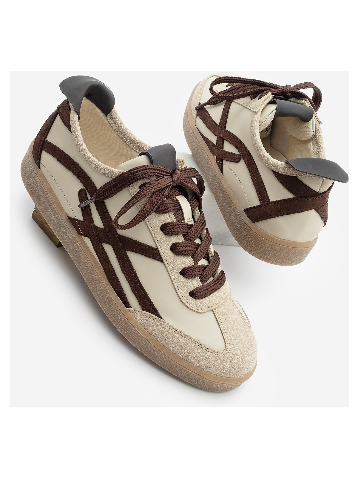 Marjin Kadın Sneaker Bağcıklı Spor Ayakkabı Alvena Kahve