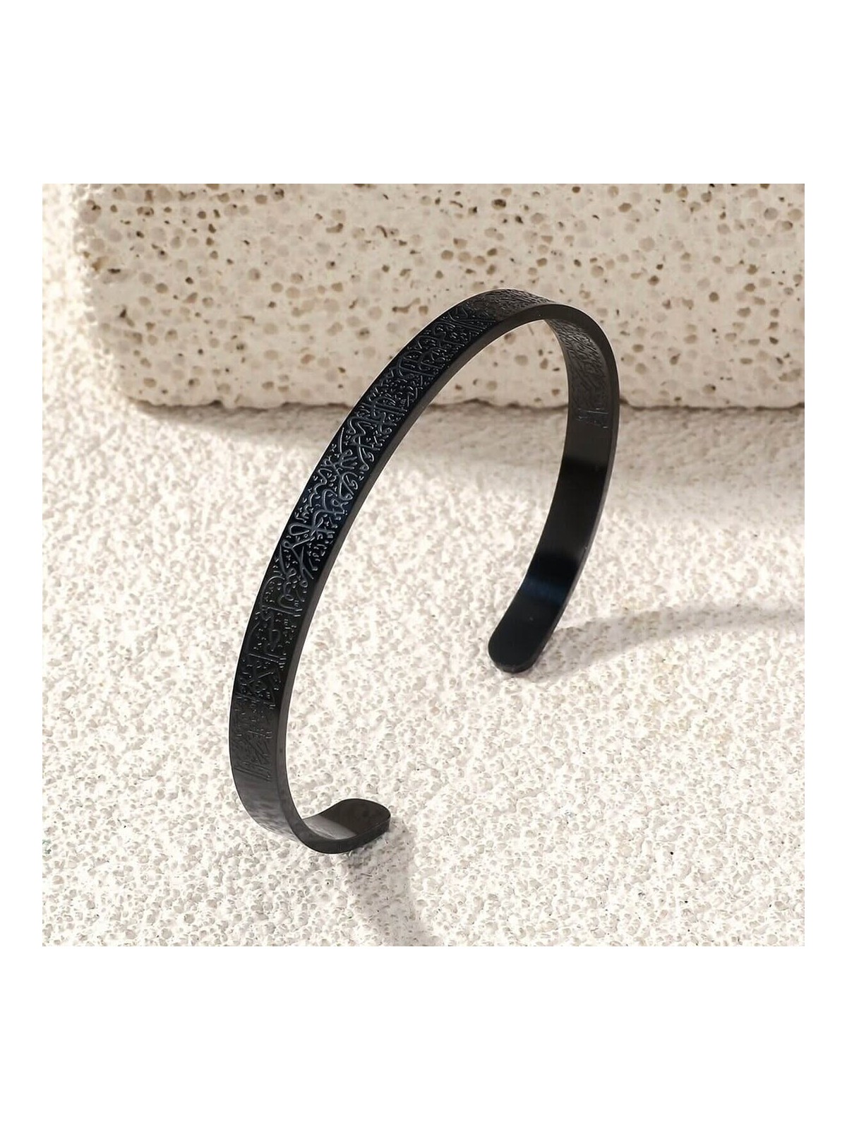 Mansura Ayetel Kürsi Bileklik Paslanmaz Çelik Gümüş Ayarlanabilir Erkek/kadın Bileklik - Görsel 5