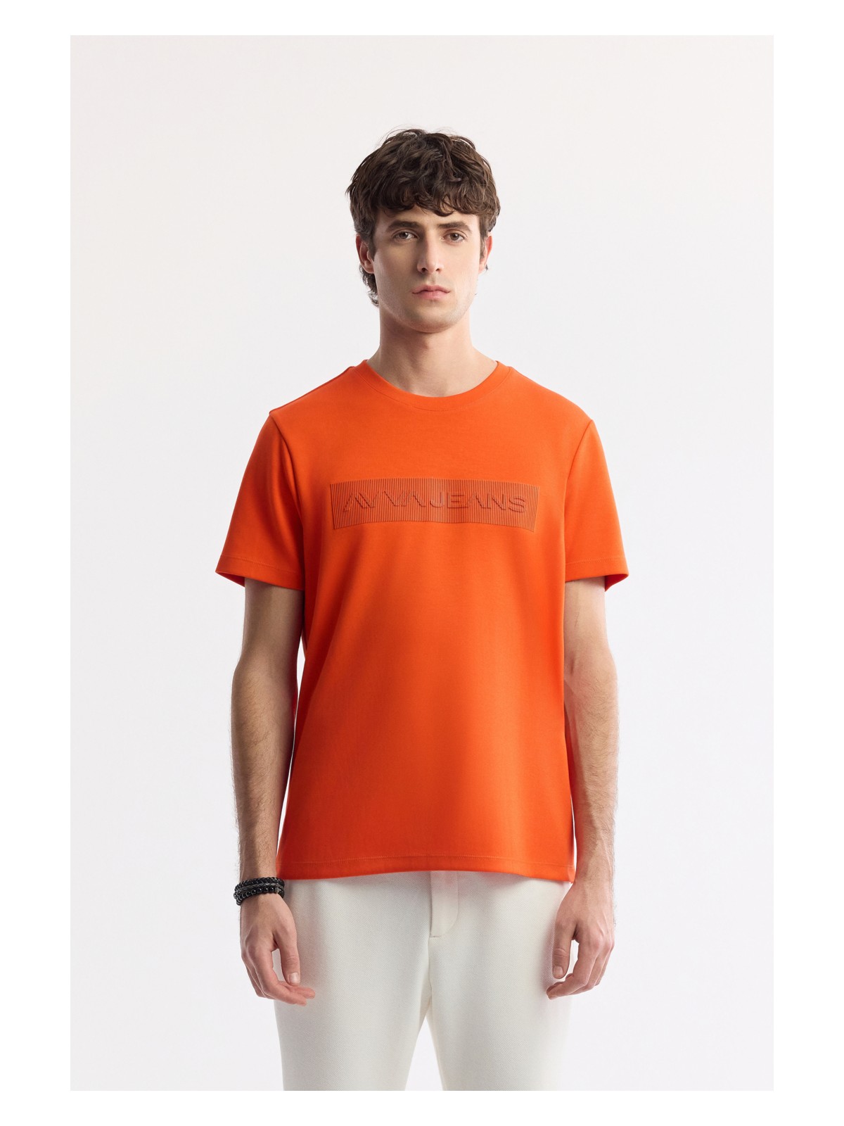 AVVA Erkek Nil Yeşili Bisiklet Yaka Bi-Stretch İnterlok Regular Fit T-Shirt A51Y1021 - Görsel 4