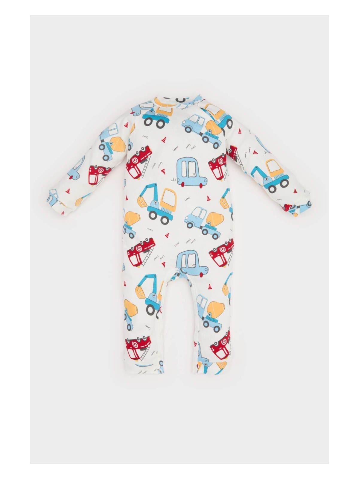 DeFacto Araç Baskılı Uzun Kollu Waffle Tulum Erkek Bebek Yenidoğan E2395A525SP