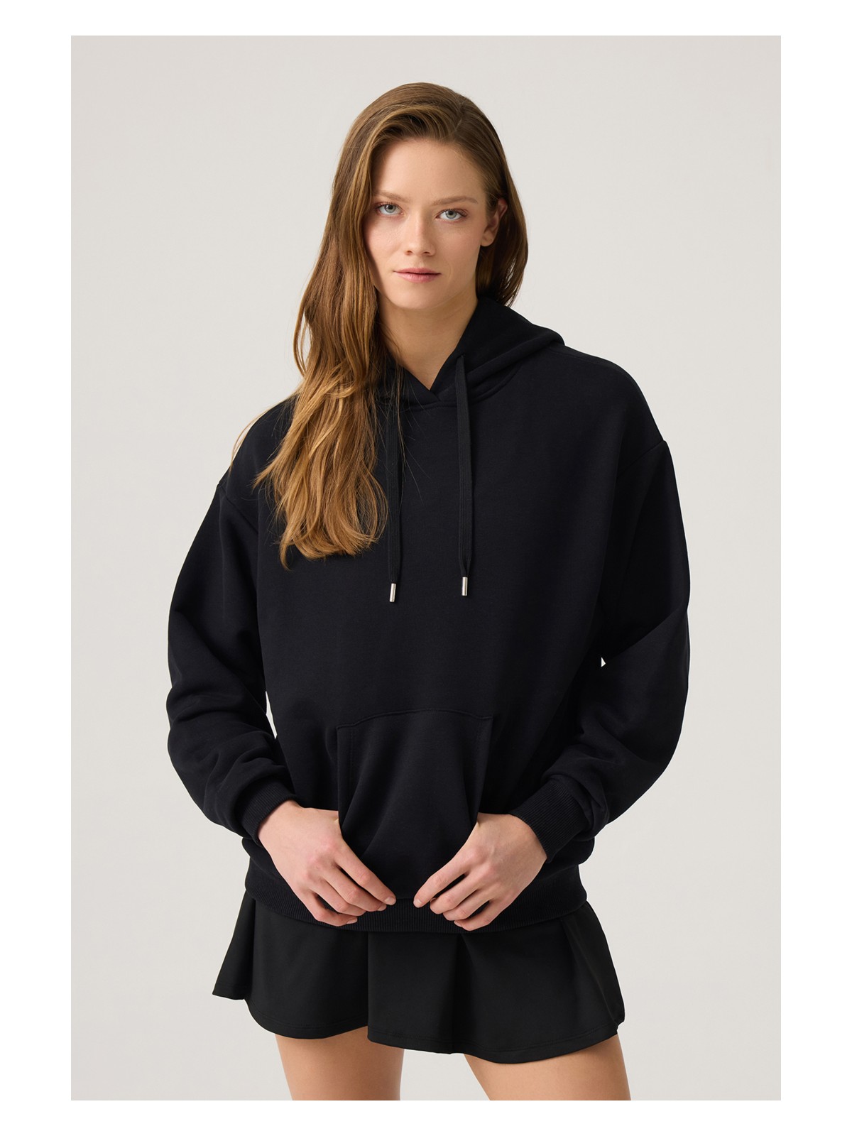 Los Ojos Bordo Geniş Kalıp Kapüşonlu Sweatshirt Hooded Sweat - Görsel 7