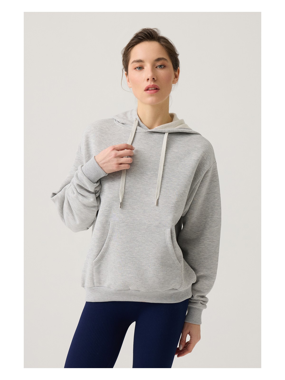 Los Ojos Bordo Geniş Kalıp Kapüşonlu Sweatshirt Hooded Sweat - Görsel 5