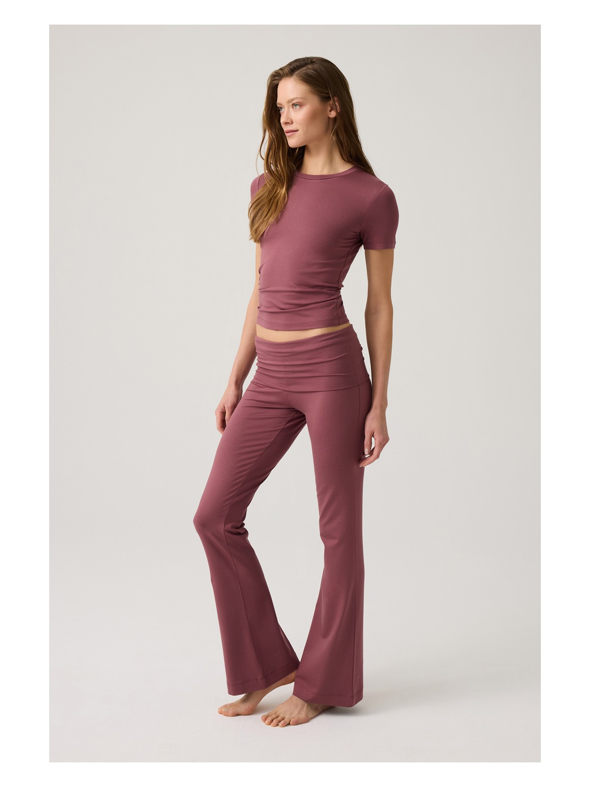 Los Ojos x Melodi Siyah Ispanyol Paça Jarse Pantolon Flared - Görsel 6