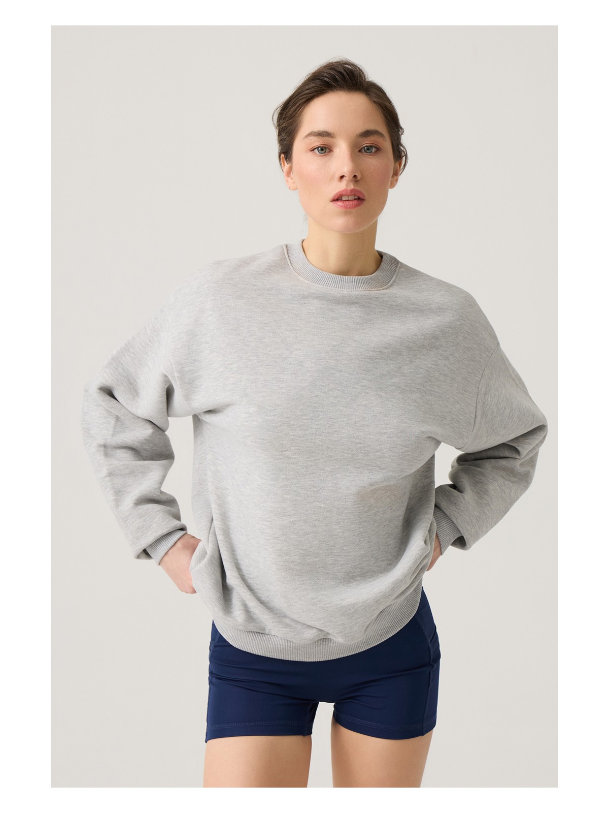 Los Ojos Lacivert Geniş Kalıp Bisiklet Yaka Sweatshirt Crew Neck - Görsel 3