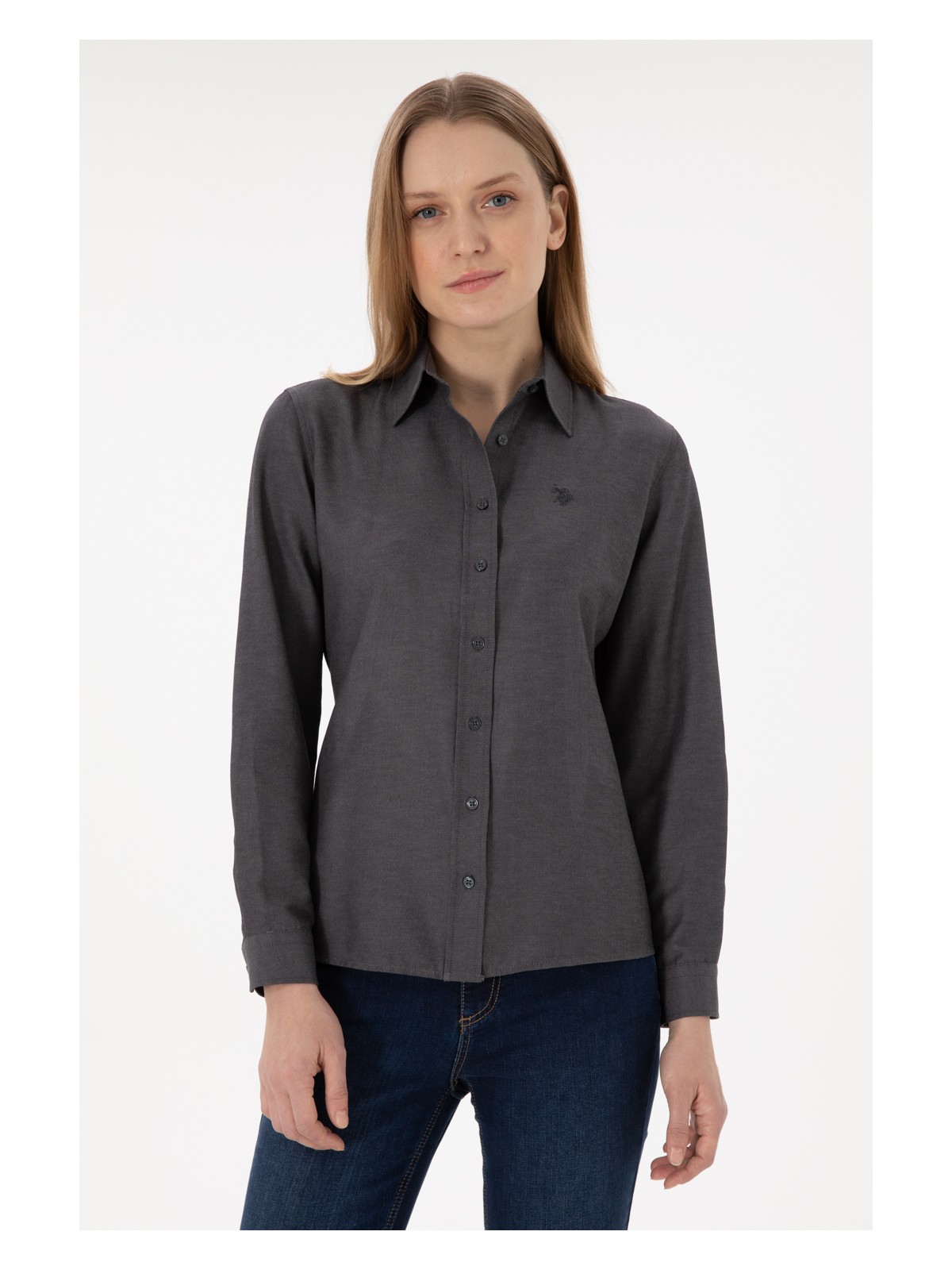 U.S. Polo Assn. Kadın Fuşya Gömlek Basic 50297002-VR023 - Görsel 4