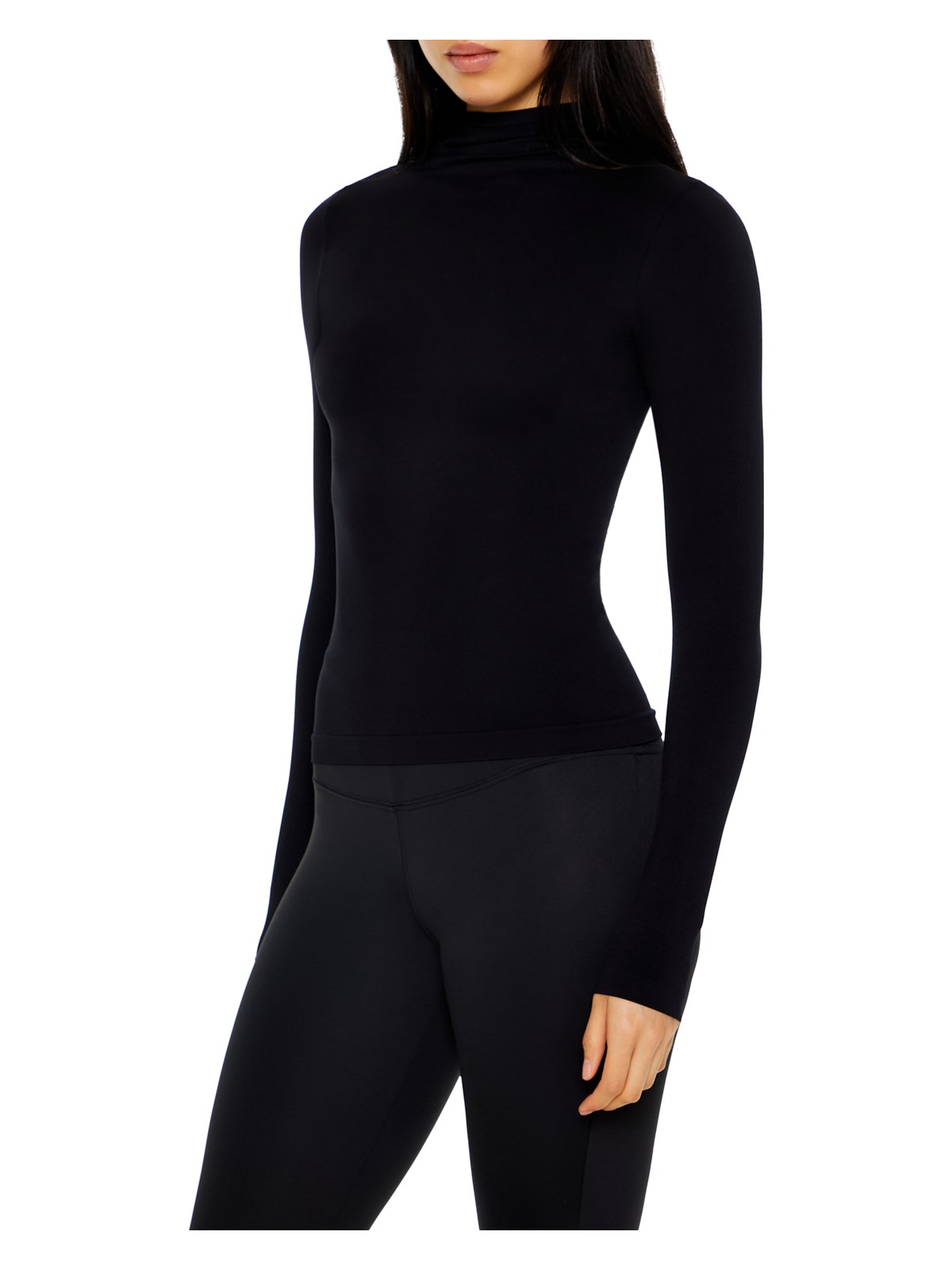 F21 Dikişsiz Dik Yaka Bluz