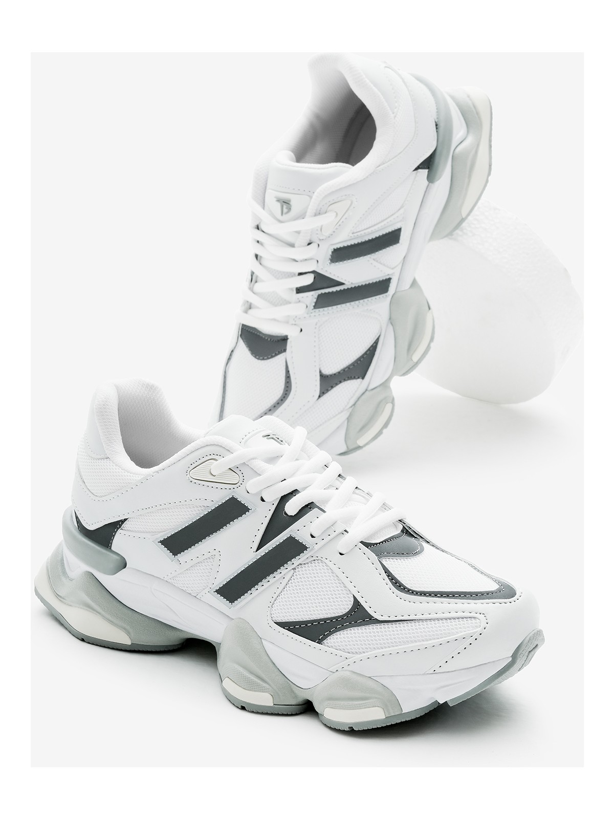 Tonny Black Unisex Bej Poli Taban Anorak Desenli Yüksek Taban Bağcıklı Spor Ayakkabı - Görsel 3