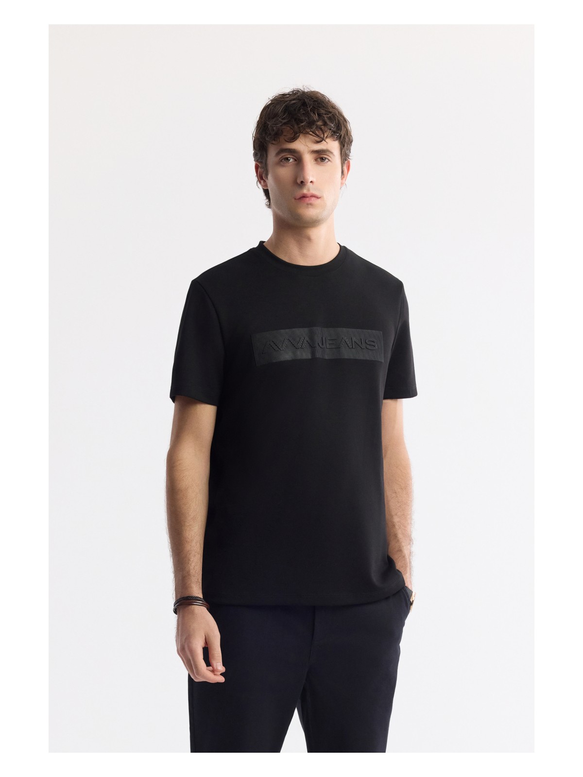 AVVA Erkek Nil Yeşili Bisiklet Yaka Bi-Stretch İnterlok Regular Fit T-Shirt A51Y1021 - Görsel 7