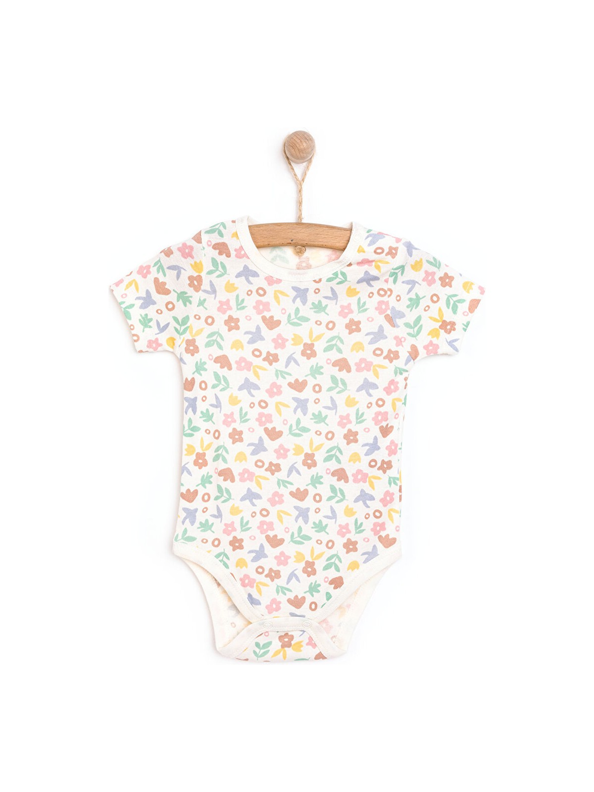 HelloBaby Hellobaby Hayvan Desenli Kısa Kol Body Kız Bebek