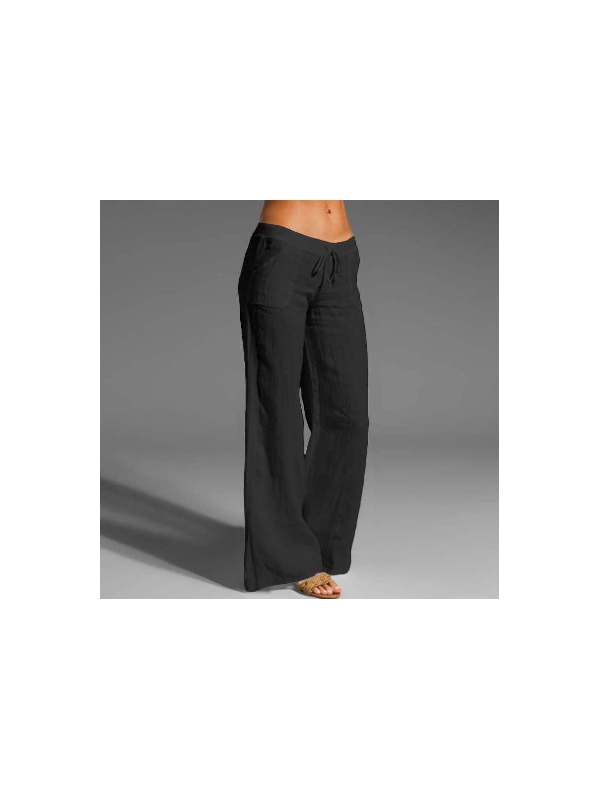 1Tarz Keten Günlük Yazlık Rahat Kesim Kadın Pantolon