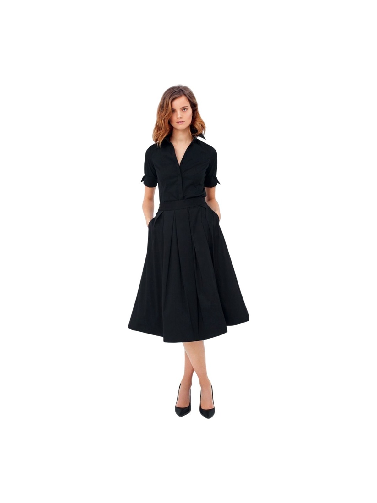 1Tarz Keten Günlük Yazlık Ofis Kadın Elbisesi