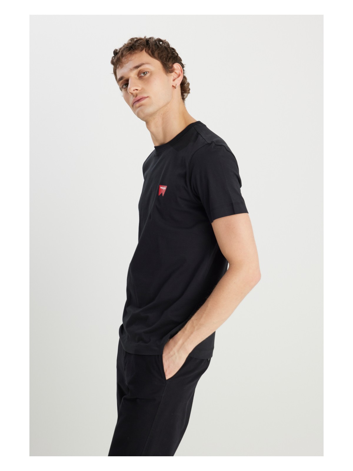 Wrangler %100 Pamuk Regular Fit Normal Kesim Minimal Logo Siyah Tişört