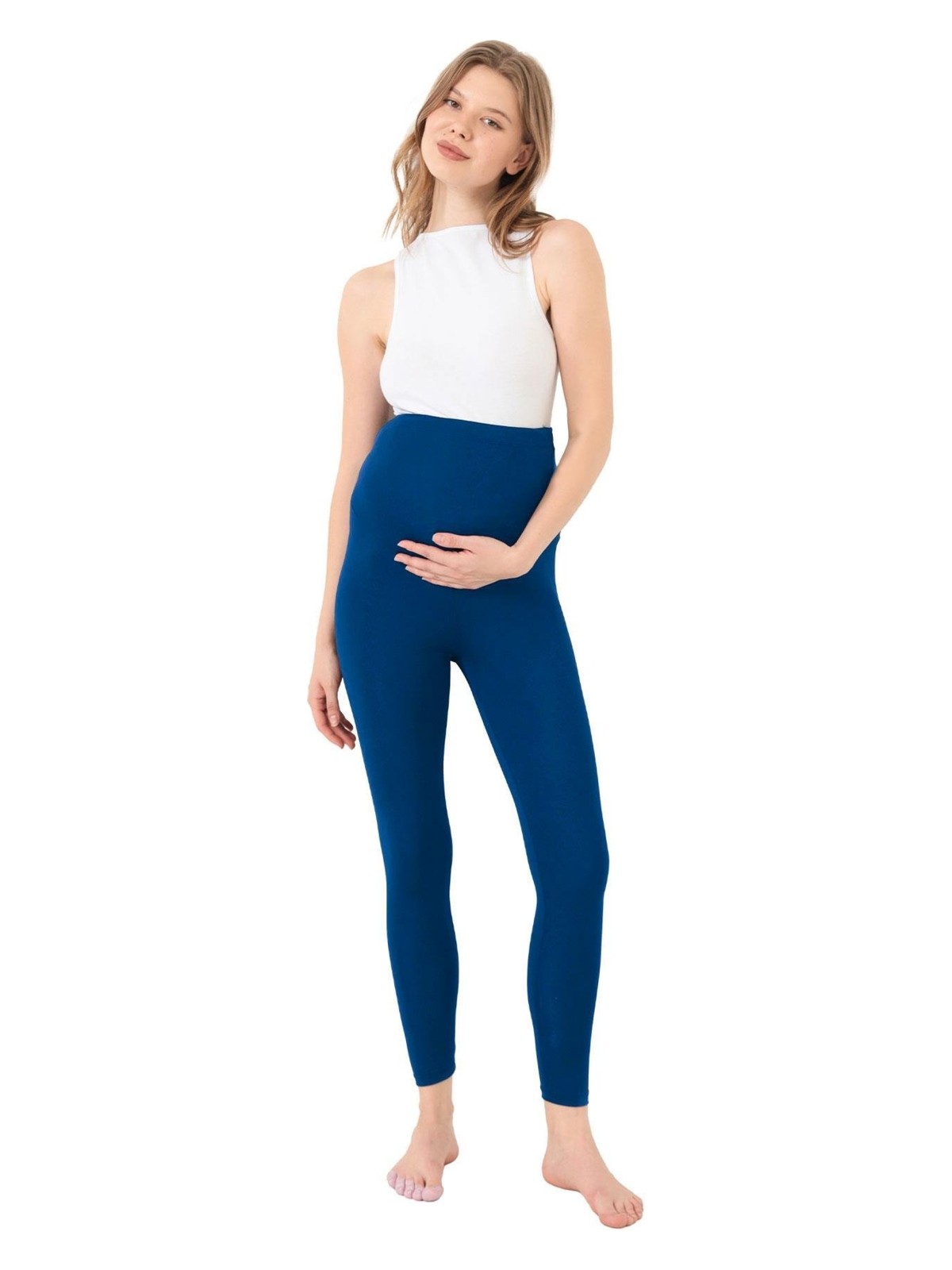 Cottonhill Beauty Cottonhill Siyah Esnek Yüksek Bel Hamile Tayt - Görsel 5