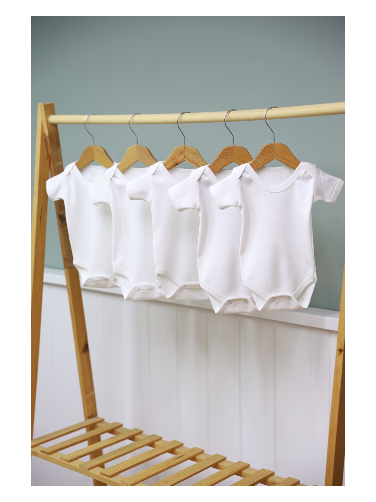 Bebeqon Beyaz Kısa Kol Bebek Zıbın 5’li Paket Bisiklet Yaka Unisex Body Seti %100 Pamuk