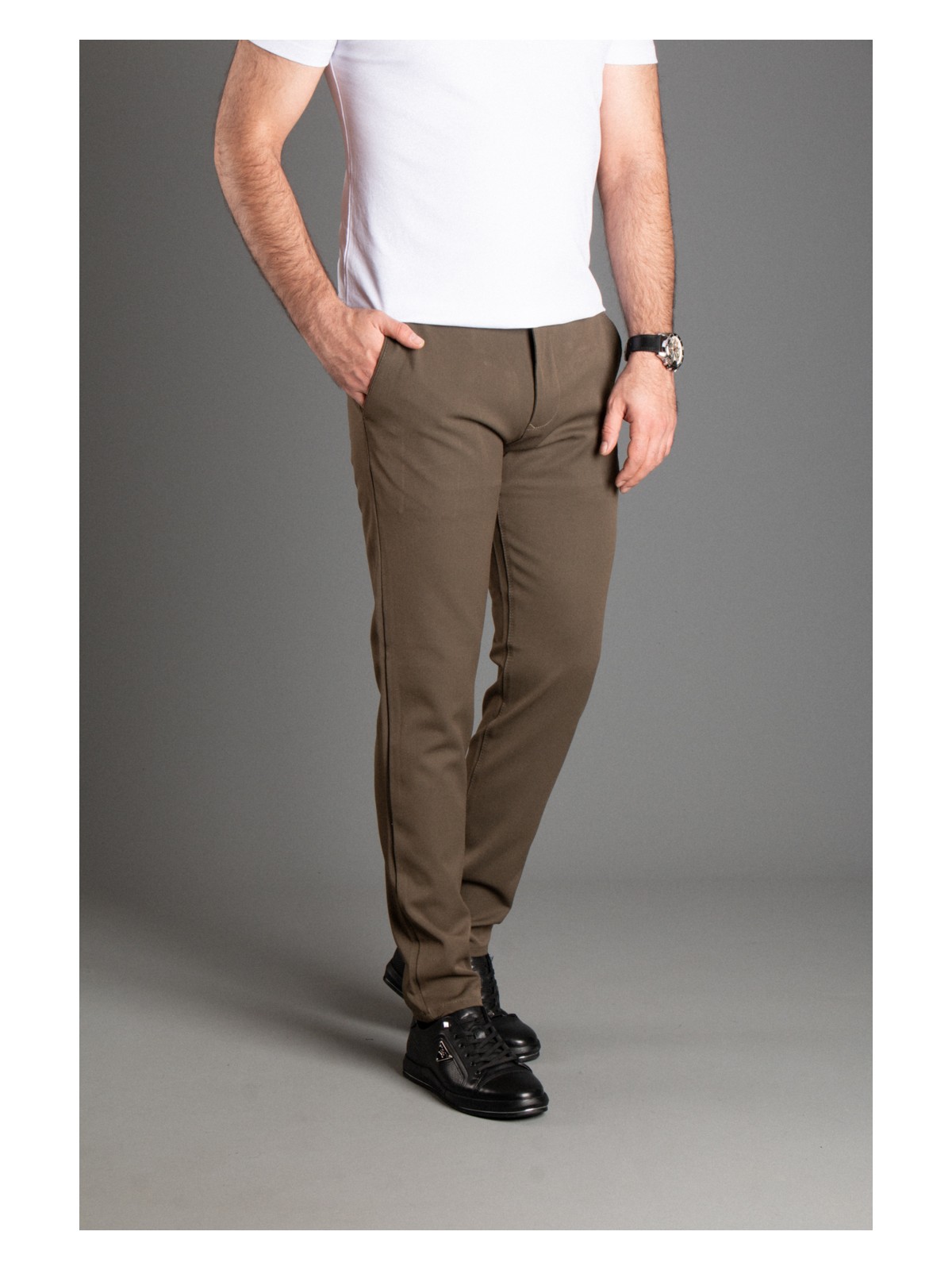 Zeki Özer Erkek Siyah Kanvas Keten Pantolon - Görsel 6