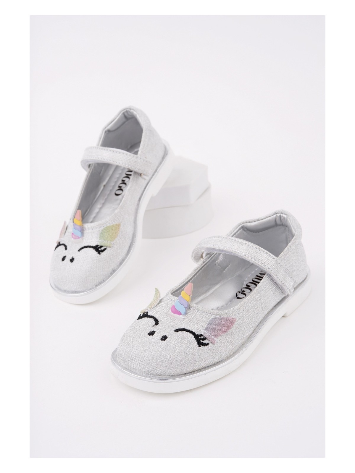 Muggo Paty Cırtlı ve Simli Günlük Kız Çocuk Babet - Görsel 4