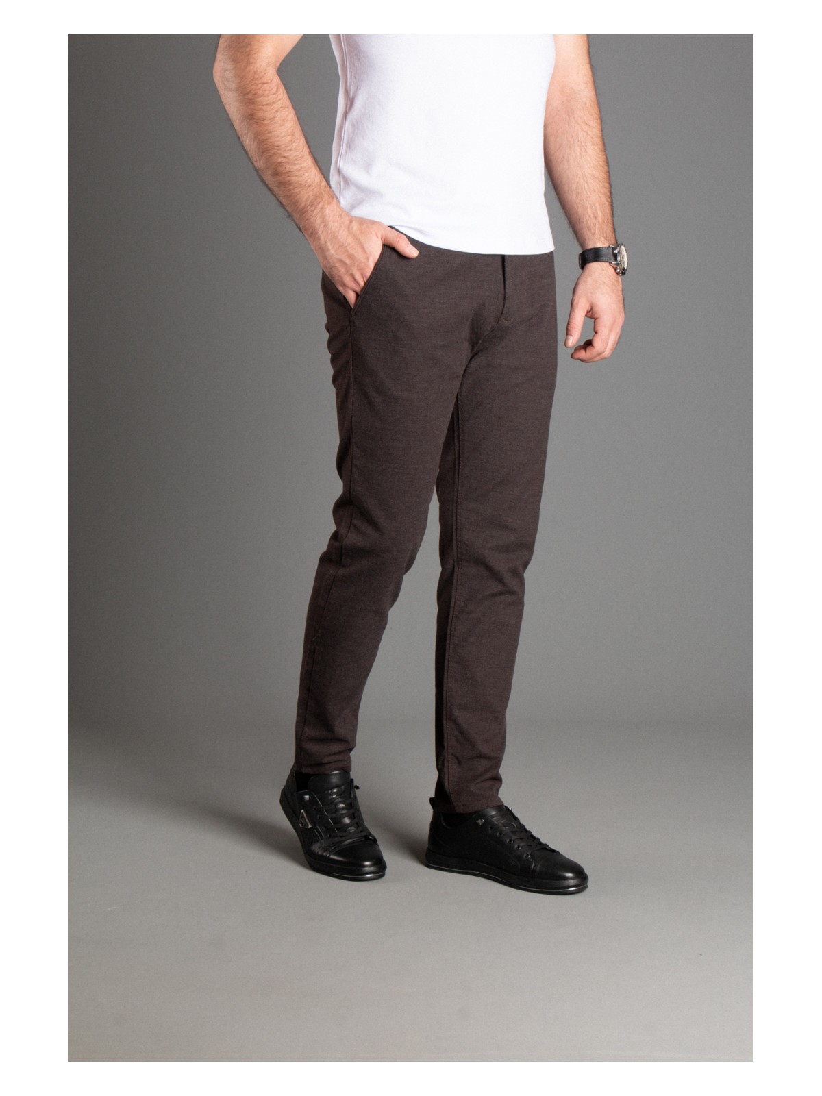 Zeki Özer Erkek Lacivert Dokulu Kanvas Keten Pantolon - Görsel 7