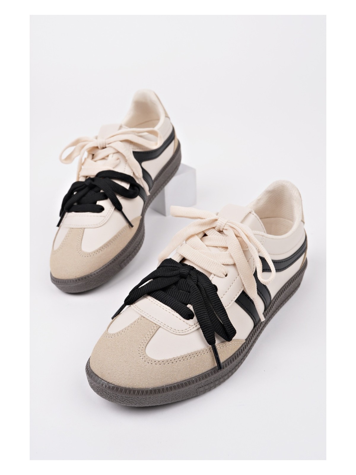 Muggo Retro Çift Bağcıklı Günlük Kadın Sneaker Spor Ayakkabı - Görsel 7