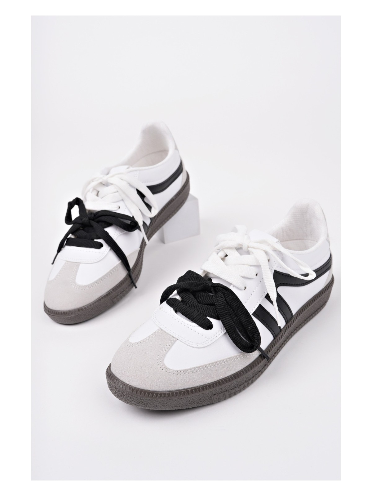 Muggo Retro Çift Bağcıklı Günlük Kadın Sneaker Spor Ayakkabı - Görsel 6