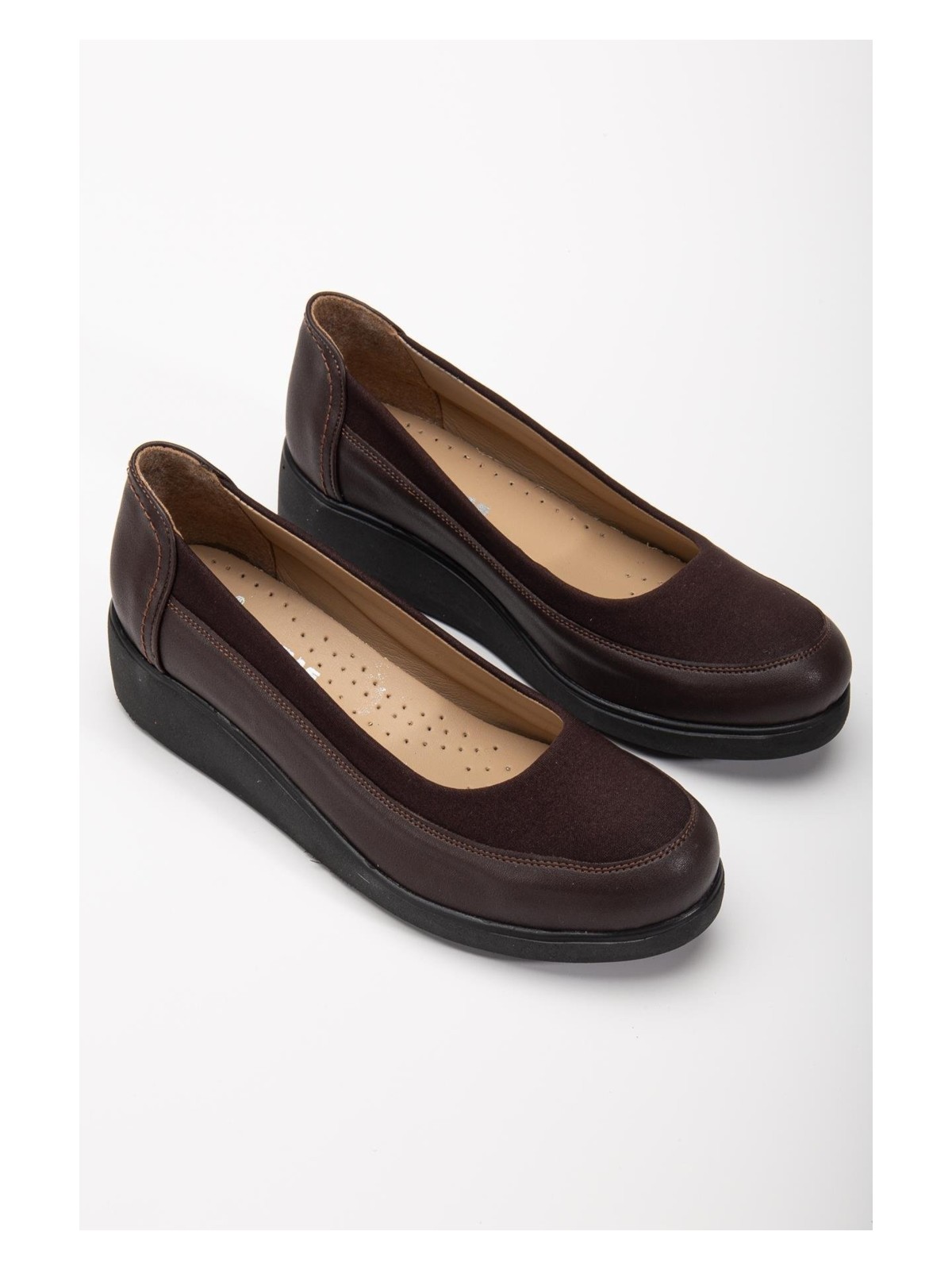 Dilimler Ayakkabı Kadın Günlük Ayakkabı Siyah Streç Ortopedik - Görsel 4