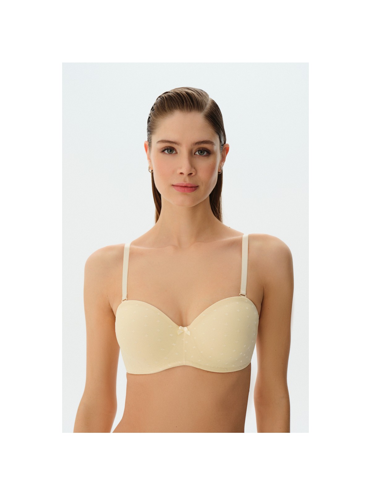 Suwen New Diana Straplez Sütyen Ten Renkli Balenli Konforlu Tasarım %80 Poliamid %20 Elastan