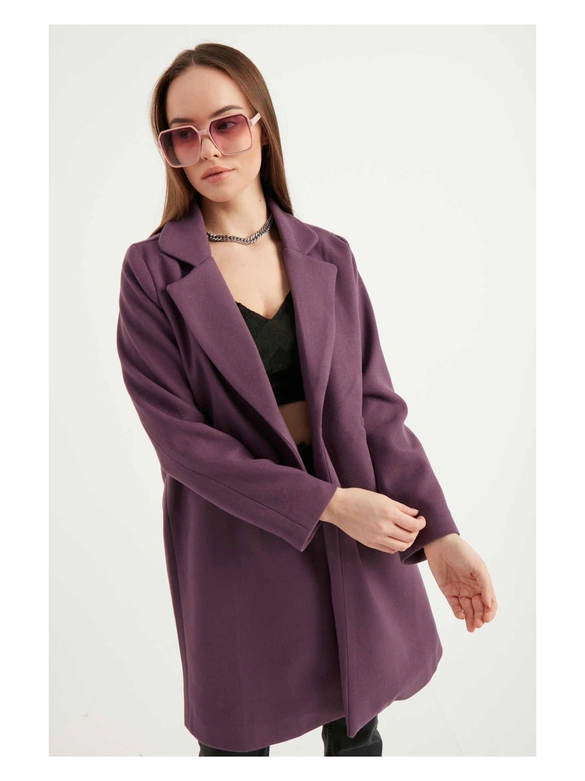 Meecy Kadın Kaşe Kaban - Görsel 5