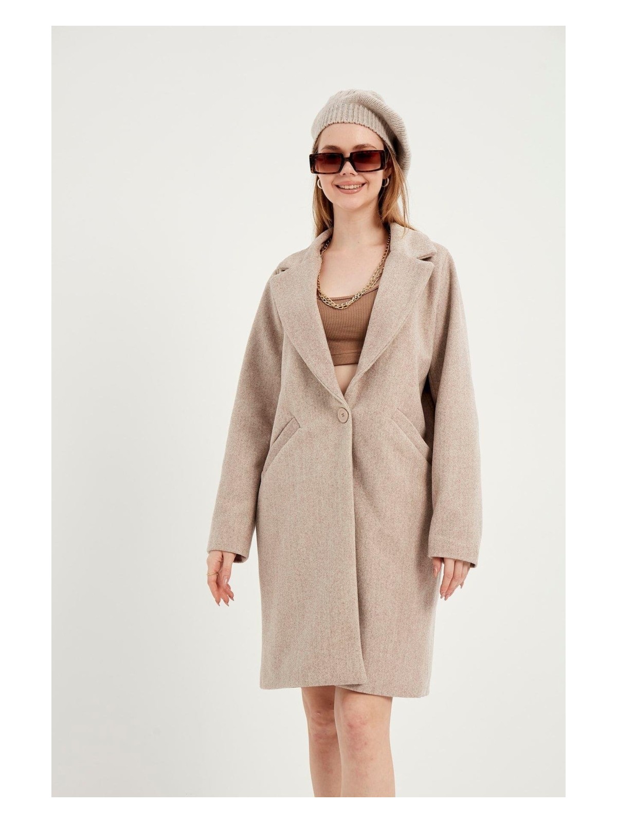 Meecy Kadın Kaşe Kaban - Görsel 8