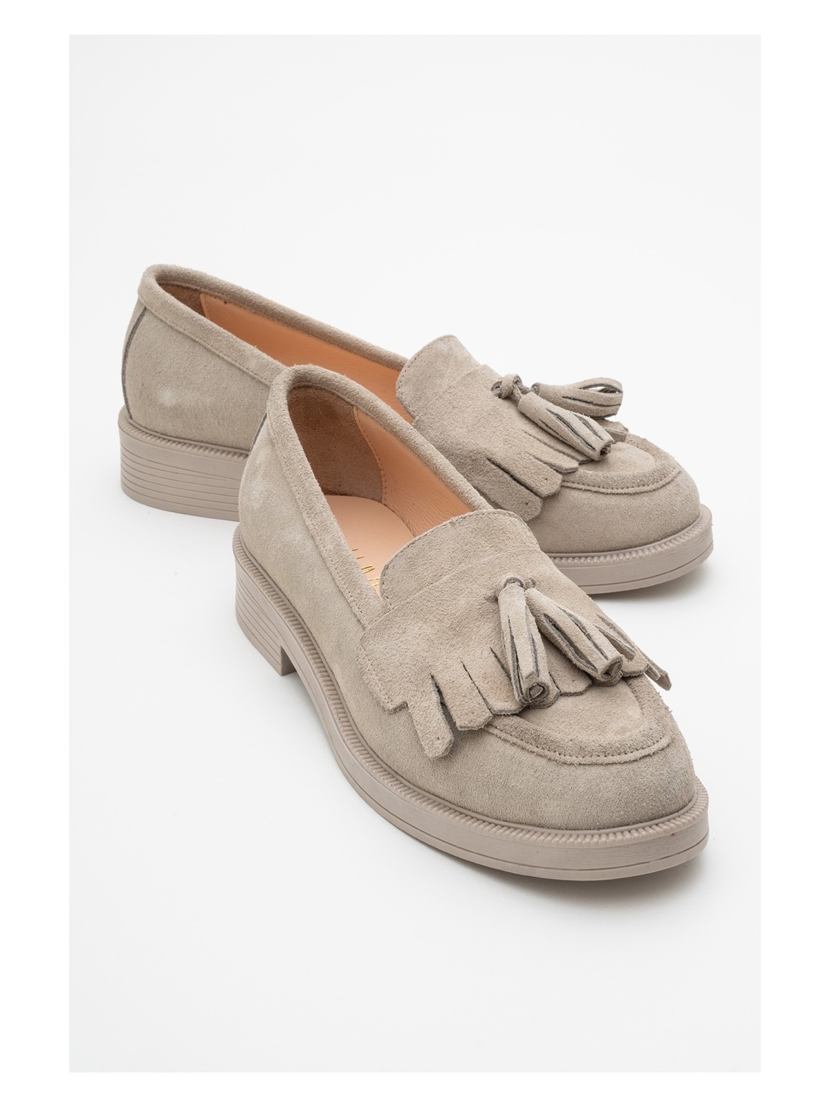 Luvi Milina Siyah Rugan Püsküllü Hakiki Deri Kadın Loafer Ayakkabı - Görsel 8