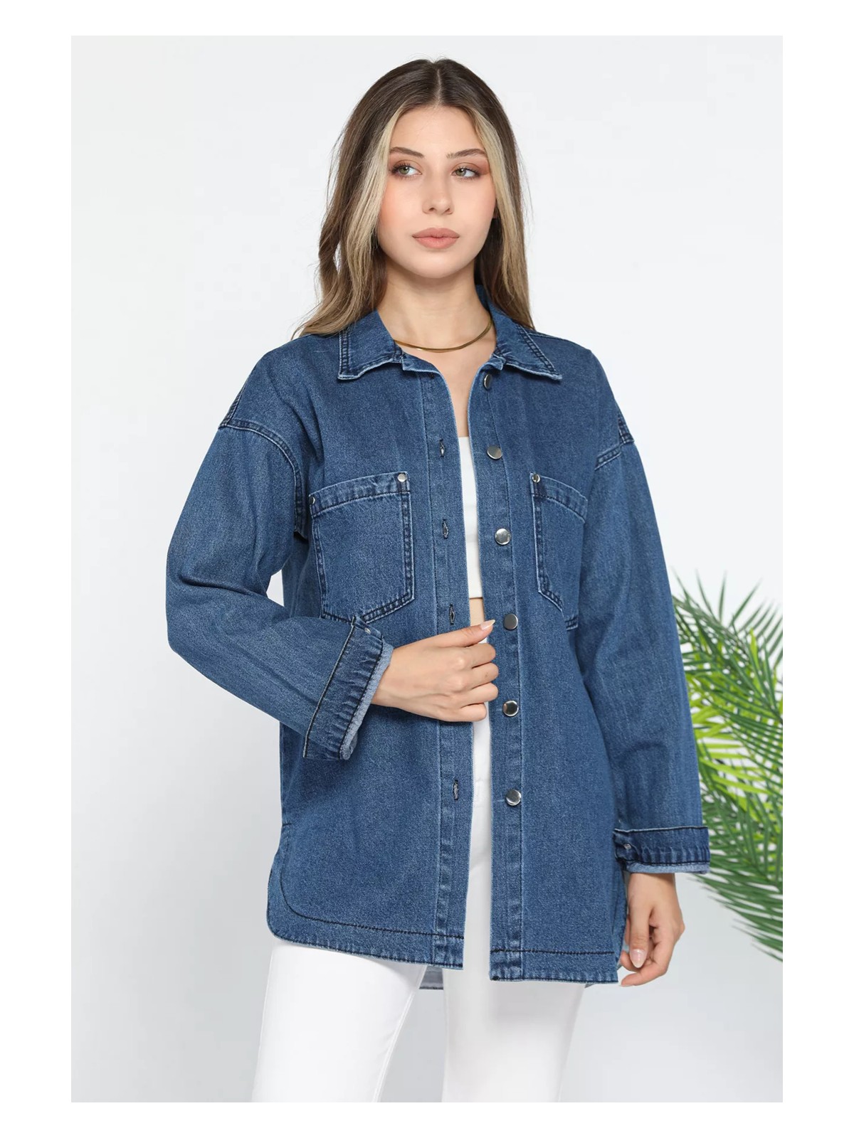 Gülseli Çift Cepli Kot Jean Ceket P-00012669