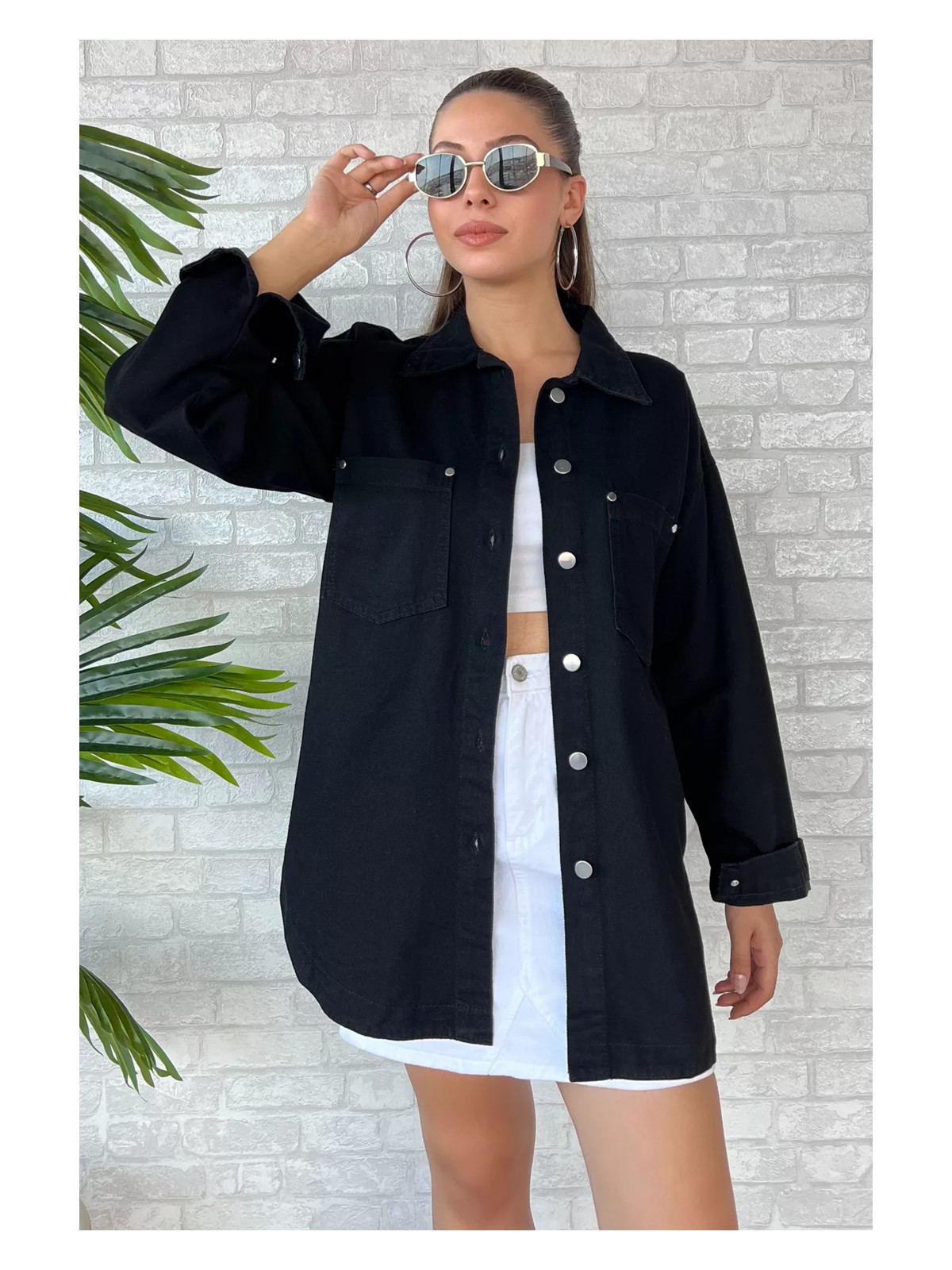 Gülseli Çift Cepli Kot Jean Ceket P-00012669 - Görsel 4