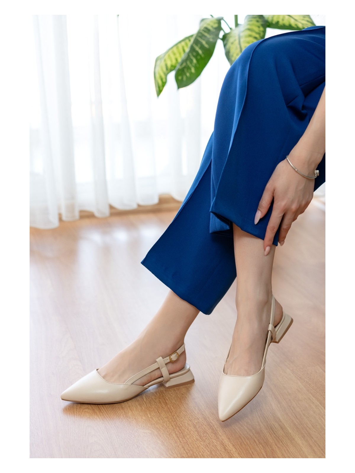 Divolya Felina Taba ( 3 cm Topuklu ) Sivri Burun Topuklu Ayakkabı - Görsel 7